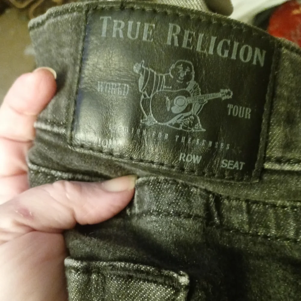 True Religion Black Rocco Relaxed Skinny Jeans 40 x 34 Zip Fly
